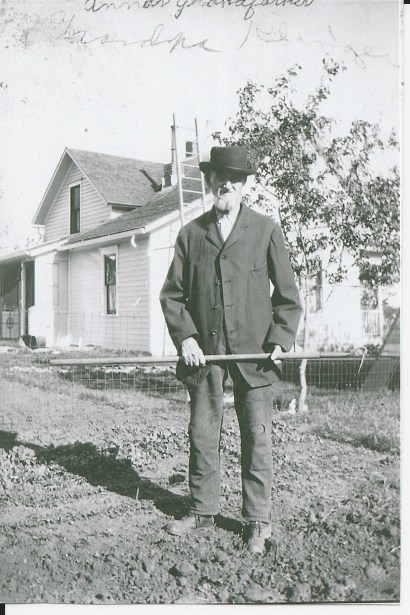 jill's great-great-great grandfather posing on the farm